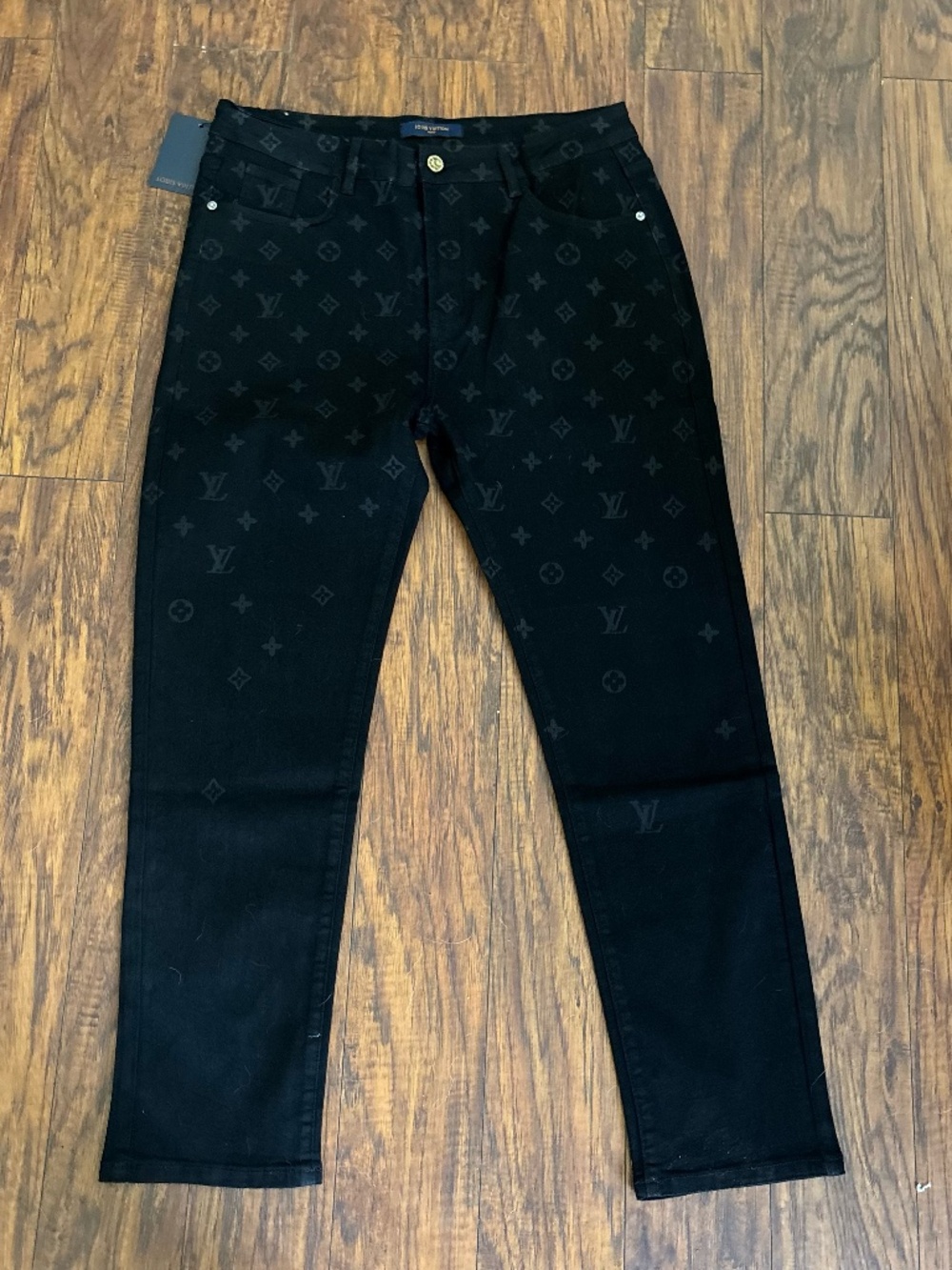 black lv jeans